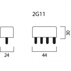Alternative view of Kompaktlysrör Lynx-L 18W 830/3000K 4-pin 2G11