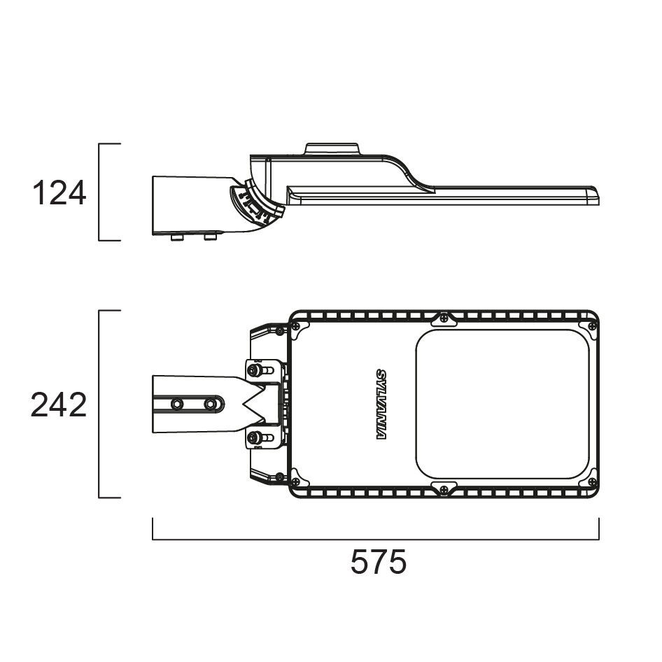 Zephyr, L575mm, 100W, 14700lm, 4000K, ONOFF - Bild 2