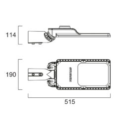 Alternative view of Zephyr, L515mm, 27W, 4000lm, 3000K, ONOFF