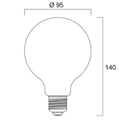 Alternative view of Globlampa Opal Matt 100mm Dim 520lm 827 E27