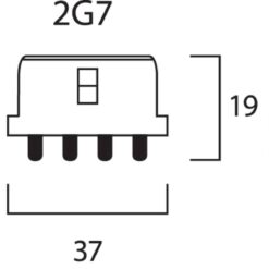 Alternative view of Kompaktlysrör 9W 830/3000K 4-pin 2G7