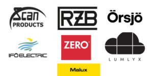 MondeVerde återförsäljare Lumlyx, Scan Products, Öresjö,  Iföelectric, Zero, RZB, Malux